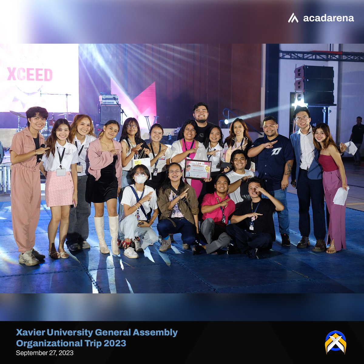 acadarena's tweet photo. 🎉 Kudos to @xuxceed for clinching the top awards in Xavier University's General Assembly Organizational Trip, securing victory in various categories in the Extracurricular Organization segment!

Overall Best Booth 🥇 
Best Booth Design🥇
Pabibooth Award🥇
People's Choice Award🥇 https://t.co/ewbWi2x5wS