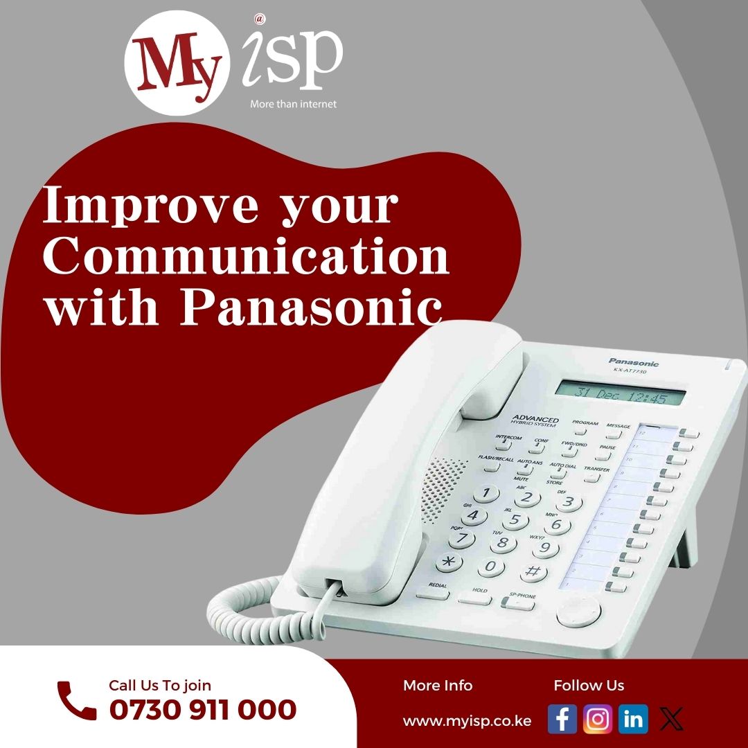 MyISPKenya's tweet photo. MYISP provides essentials for smooth business communication.
Get in touch with us on 0730 911 000 or Email us:info@myisp.co.ke
#MorethanInternet https://t.co/Wk6CG033yP