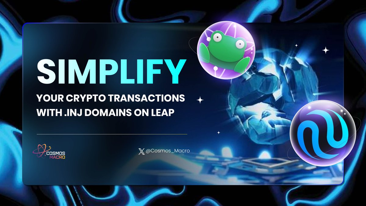 Cosmos_Radar_'s tweet image. 🚀 Upgrade your #crypto experience with.INJ domains @Injective_ on @leap_cosmos!

🔗 Send and receive assets effortlessly using these user-friendly .inj names.

Say goodbye to long and complex wallet addresses. It&apos;s time to simplify your transactions with Leap! 🌐

#Cosmos_Macro