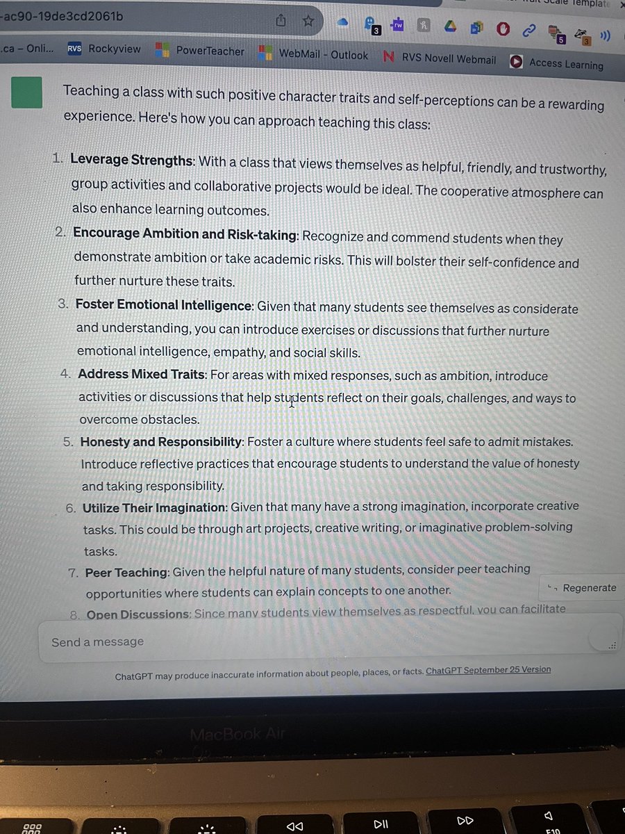 michbech1976's tweet photo. AI empowers me to deeply understand my students and classroom dynamics, uncovering their unique strengths and needs. It's not a replacement; it's my ally, helping me tailor education for each student. Explore how AI transforms education! 🍎✨ #AIinEducation https://t.co/2YpE42fgN1