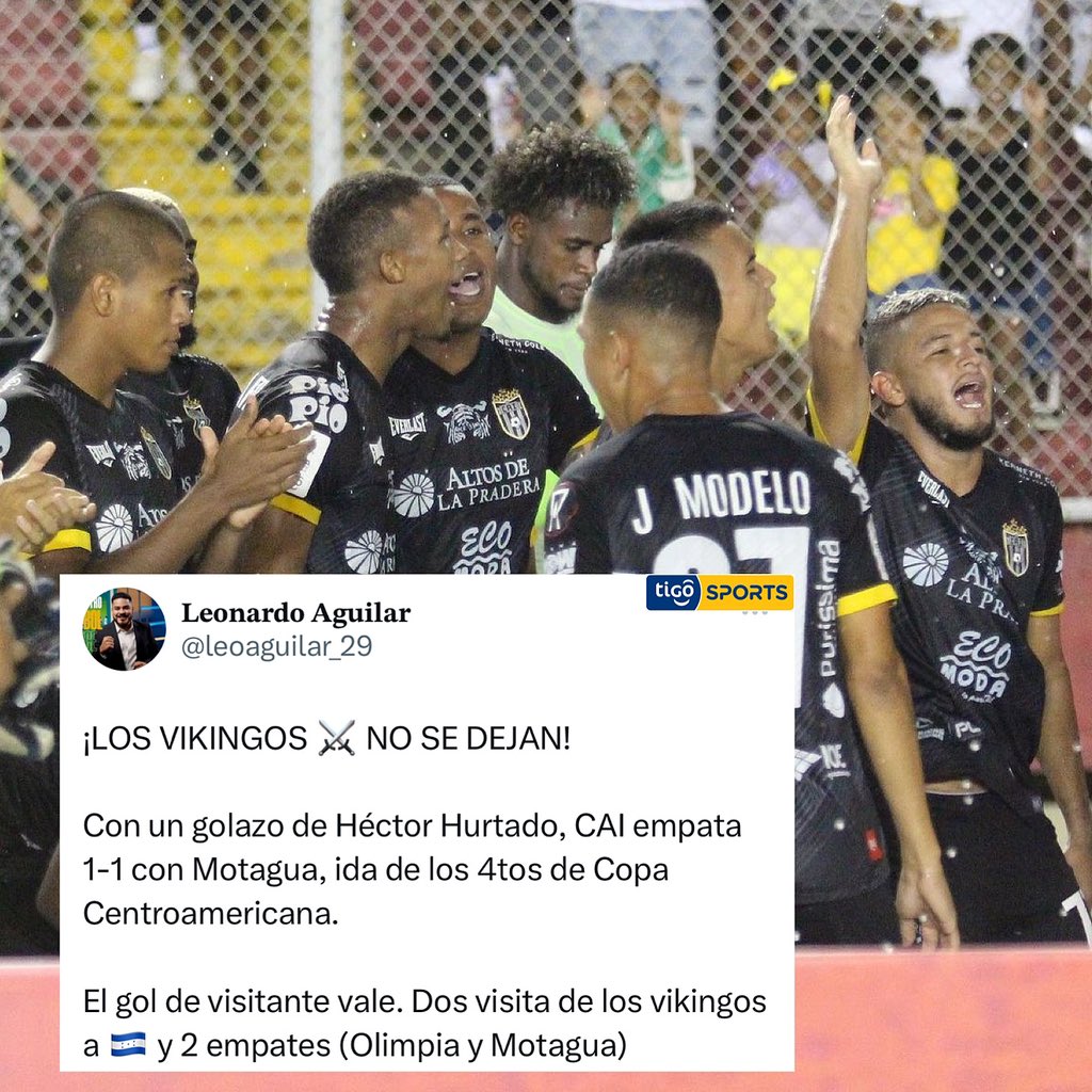 SomosFox_PA's tweet photo. ¡EL CAI LLEVANDO LA BANDERA EN ALTO!🇵🇦

Los vikingos del @CAIPanama siguen con opciones y dependiendo de sí mismos en la #copacentroamericana , pero sobre todo dando una gran representación de Panamá 🇵🇦.

#TigoSportsPA https://t.co/ggGNc7Kpy2