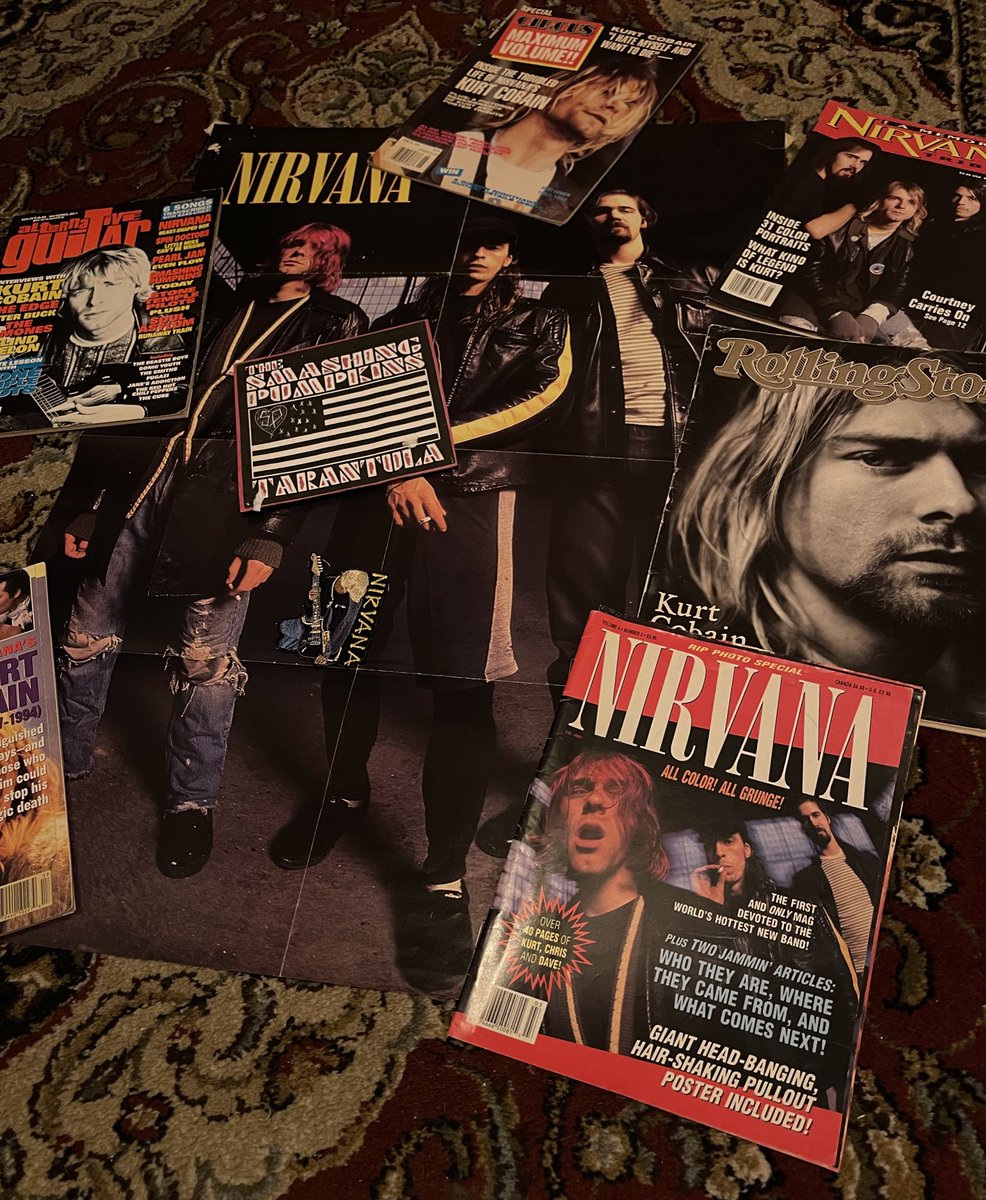 #Tbt found some of my old fanzines + things you’d see if you fell into my adolescence lol. #CircusMagazine #RIPmagazine #AlternativeGuitar #90s #Nostalgia  #SmashingPumpkins #Nirvana