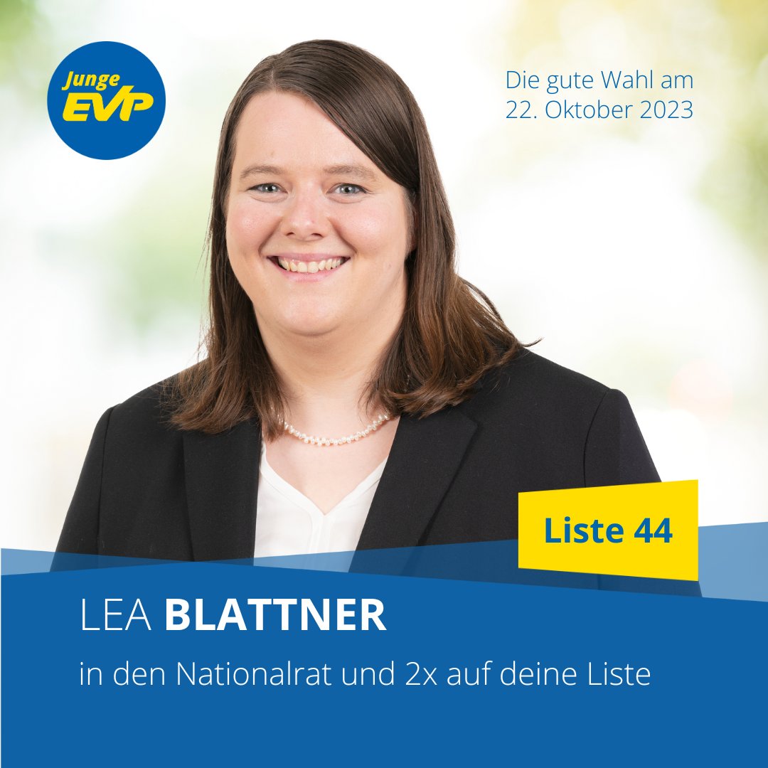 EVP_BL's tweet photo. Unsere #jevpbB-Präsidentin #LeaBlattner kandidiert bei #WahlCH23 auf #Liste44 für den #Nationalrat 😃Erfahre mehr über sie &amp; für was wir uns einsetzen 👉https://t.co/I4VqFyUuXh https://t.co/gTrmtiJ0oy