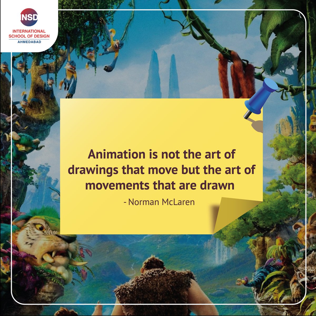 “Animation is not the art of drawings that move but the art of movements that are drawn.” - Norman McLaren

#animation #quotes #quoteoftheday #designmotivation #learnanimation #animationdesign