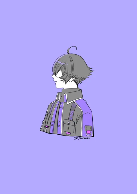 横顔良過ぎて描いた水心子くん シールにでもしよかな