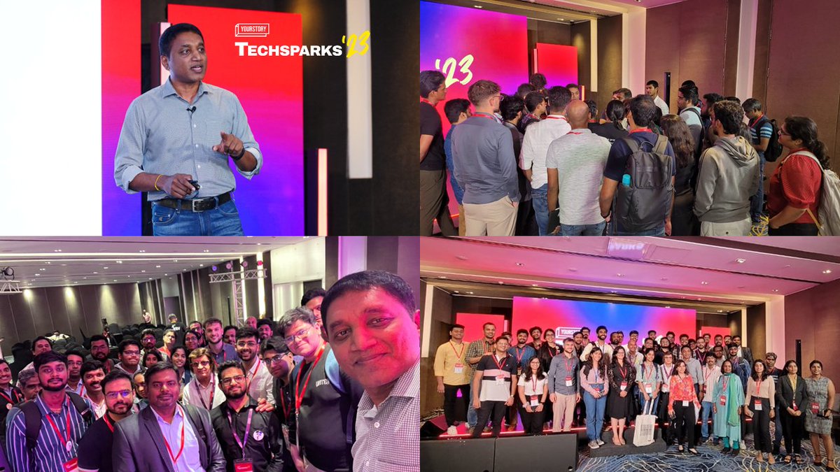 saalur's tweet image. 𝐈𝐭 𝐰𝐚𝐬 𝐞𝐯𝐞𝐧𝐢𝐧𝐠 𝐨𝐧 𝐚 𝐰𝐞𝐞𝐤𝐝𝐚𝐲, 𝐥𝐚𝐬𝐭 𝐬𝐞𝐬𝐬𝐢𝐨𝐧 𝐟𝐨𝐫 𝐭𝐡𝐞 𝐝𝐚𝐲, 𝐛𝐮𝐭 𝐭𝐡𝐞 𝐐&amp;amp;𝐀 𝐜𝐨𝐧𝐭𝐢𝐧𝐮𝐞𝐝 𝐥𝐢𝐤𝐞 𝐭𝐡𝐞𝐫𝐞 𝐢𝐬 𝐧𝐨 𝐭𝐨𝐦𝐨𝐫𝐫𝐨𝐰. This is exactly what transpired at YOURSTORY TechSparks&apos;23. Thank you #techsparks2023