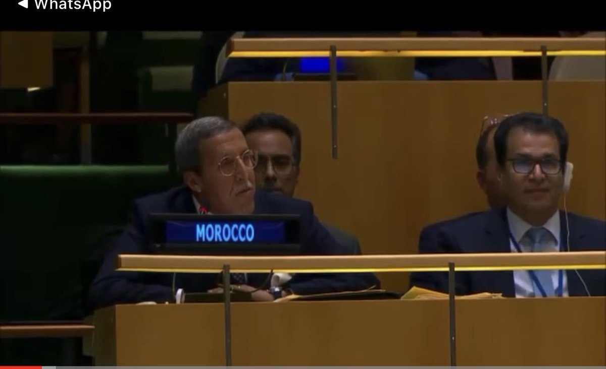 Usant du principe de #droit_de_réponse (le 1er, le 2ème suivra), l’#Ambassadeur_du_Maroc aux #Nations_Unis, #Omar_Hilale a livré une diatribe forte, cinglante, inédite et bien méritée à l’encontre de l’ambassadeur de l’#Algérie aux #nations_unis qui a prétendu sympathiser avec