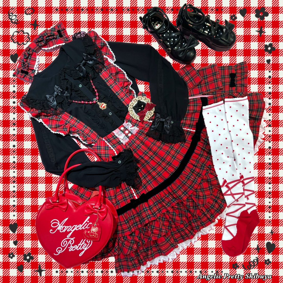 Angelic Pretty クラシカルヒロイン スカート(アカ)