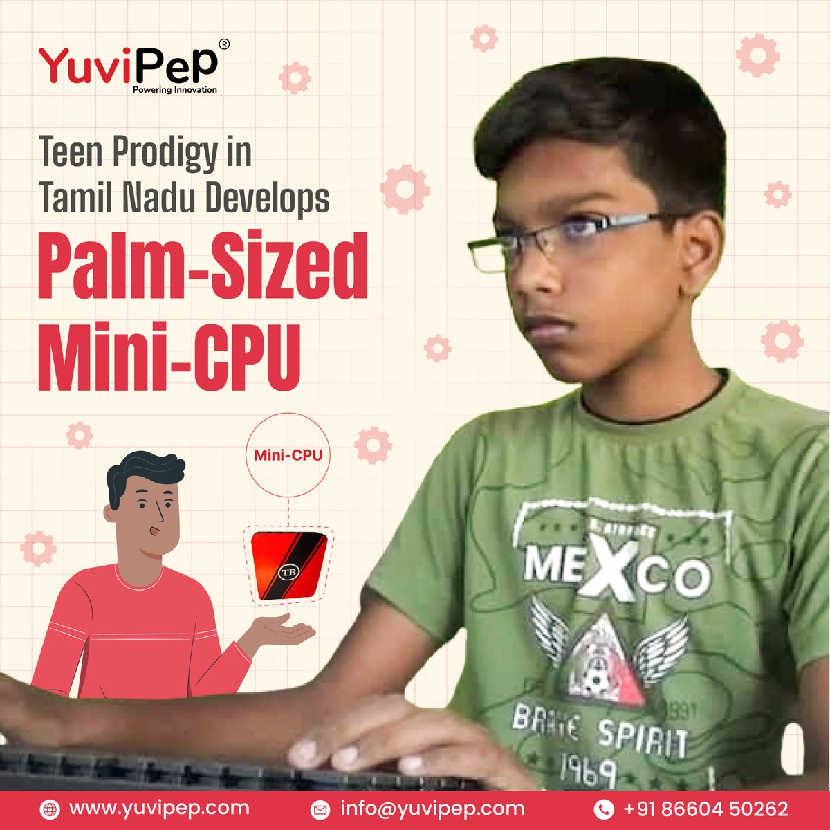 yuvipep's tweet photo. Meet SS Madhav, a ninth-grade technology enthusiast who made this achievement possible. The desire to innovate led him to invent an incredible portable mini CPU.
Click on the image to read more
#YuviPep #coding #innovation #education #technology #poweringinnovation #minicpu https://t.co/AMAZc4tzFH