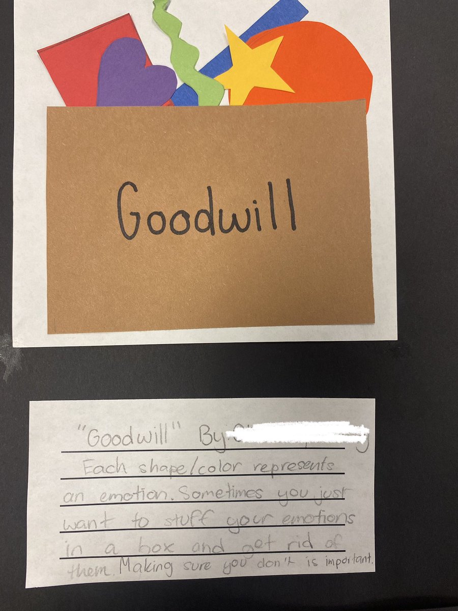 5th graders enjoy  their first art docent lesson, Art That Speaks. I am in awe of student messages conveying what they believe is true. Thank you LAEF &amp; our fabulous volunteers. <a href="/lasdk8/">LASDK8</a>