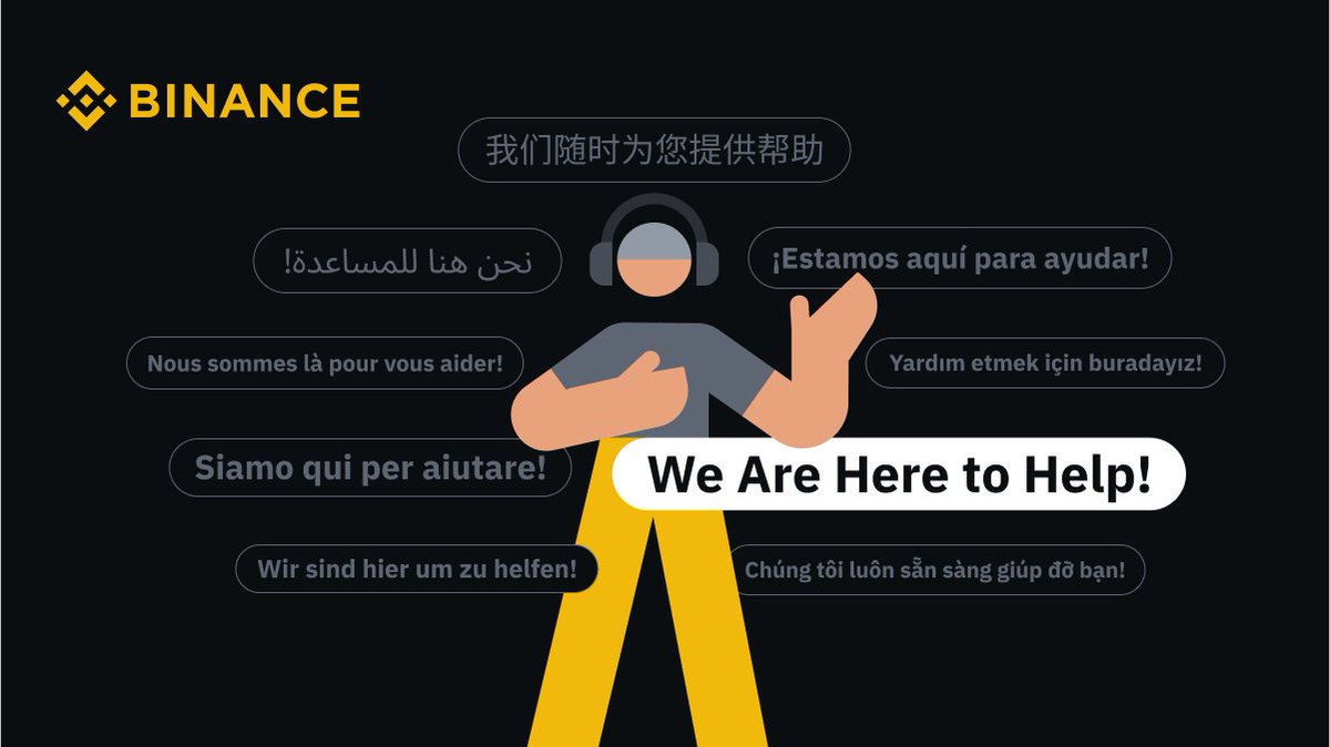 We value our diverse community and are committed to providing the best support to you.
#Binance HelpDesk is ready to assist you in different languages 24/7.
Have any questions? Don't be shy and send us a DM!