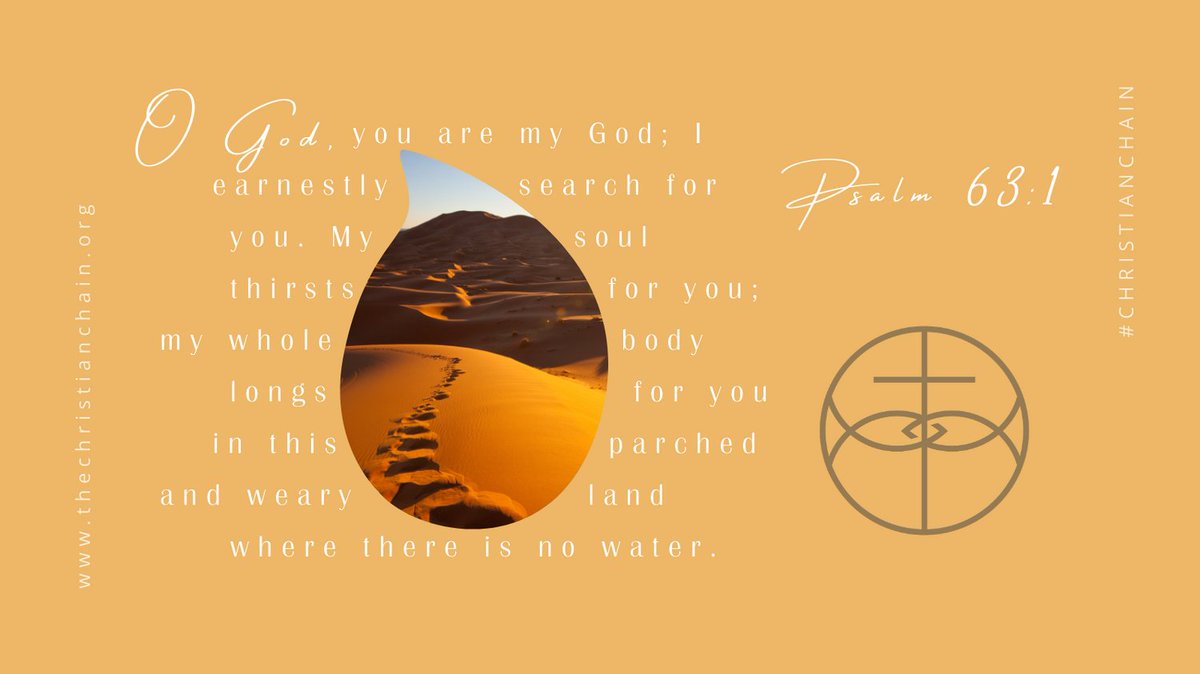TCCFOfficial's tweet image. Psalm 63:1 inspires us to seek God and find rest for our souls. Let us thirst for His presence, even in difficult times, and cling to His promises. 

#Psalm63 #ThirstForGod #FindRestInHim #WeeklyVerse #ChristianChain