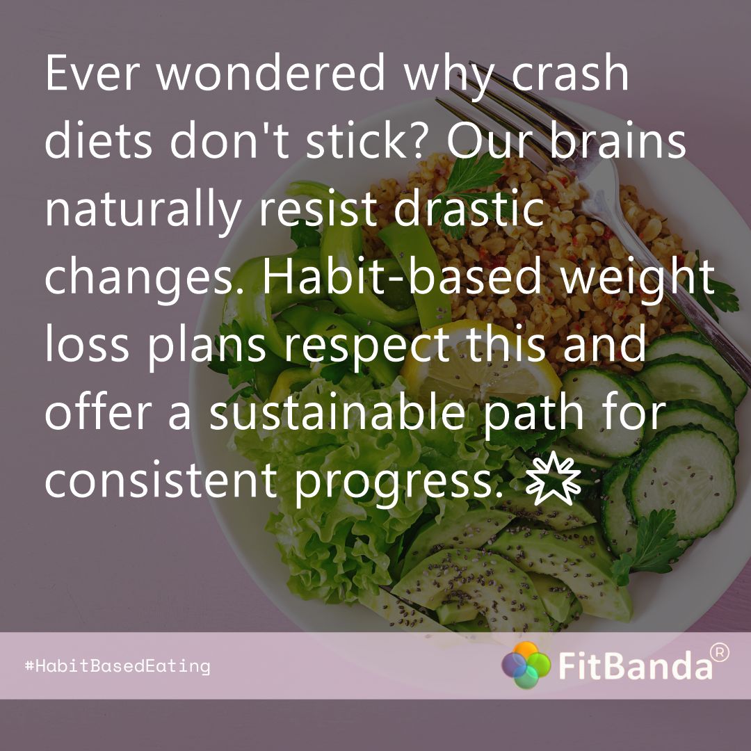 _FitBanda_'s tweet image. Ever wondered why crash diets don't stick? Our brains naturally resist drastic changes. Habit-based weight loss plans respect this and offer a sustainable path for consistent progress. 🌟 #GradualChanges #FitBanda