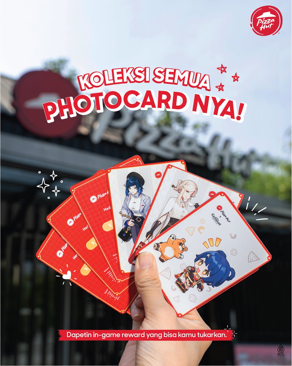 Pizza_HutID's tweet photo. Saatnya pamerin kartu koleksi yang kamu dapet saat beli 1 Regular Pizza #TokyuGyu atau #SesameChicken 🤩

Jangan lupa scratch di belakang kartunya buat dapetin in game rewards-nya, ya! 😉 https://t.co/QRX4bGNF6C