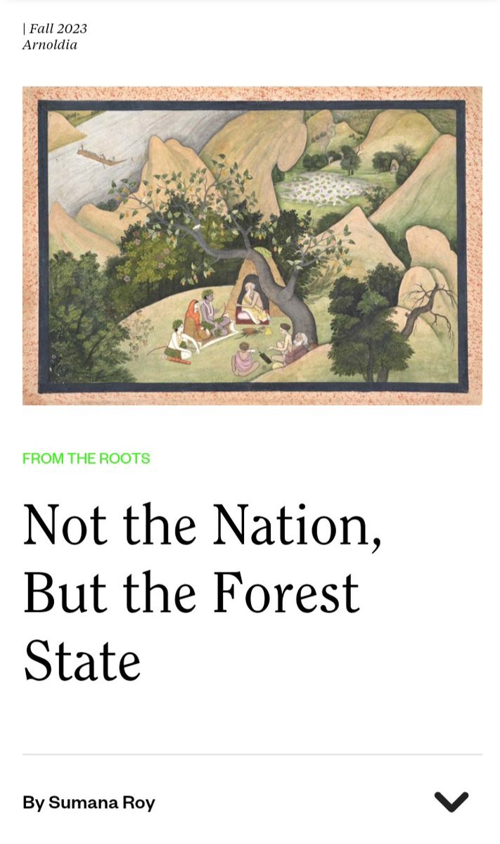 SumanaSiliguri's tweet image. I wrote about Bengali plant thinkers who imagined a forest state - what might India have been had we chosen to model ourselves on a forest state &amp;amp;not a nation state? In the Fall issue of @ArnoldiaMag a magazine on plant life published by Harvard University
arboretum.harvard.edu/arnoldia/arnol…