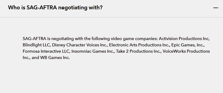 GhoulieSquad's tweet photo. These are the game companies affected the strike btw. Promoting and streaming games from these companies are considered crossing the picket line! https://t.co/1p41NMQJui