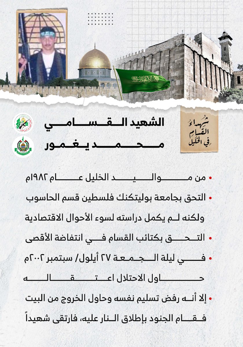 ain_khalel's tweet photo. ⭕️ يوافق اليوم الذكرى السنوية لاستشهاد المجاهد "محمد يغمور".

https://t.co/xGxci6Qkq4
#عمليات_القسام_في_الخليل https://t.co/uCTMVSe8Co