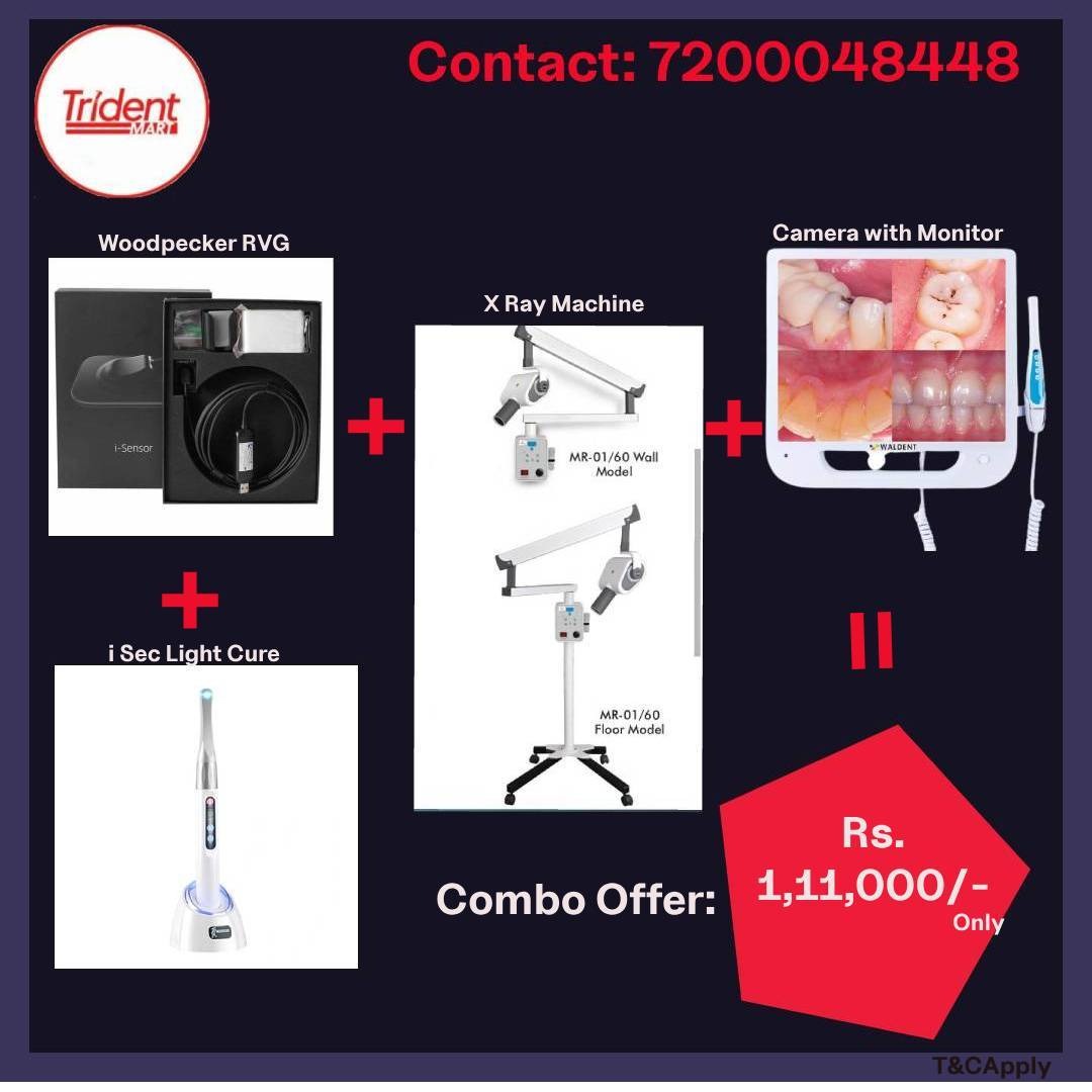 Limited time Offer!!!!!!!

#Tridentmart
#DentalMaterial
#DentalChair
#DentalEquipments
#DentalDisposals
#BestDentalCompany
#OPG #RVG #CBCT #PORTABLEXRAY
#prevestdenpro #DentalXray #dentalcompressor
#DentalShow #Expod #uvchamber #dentalclinicpackage
#marathonmicromotor #scaler