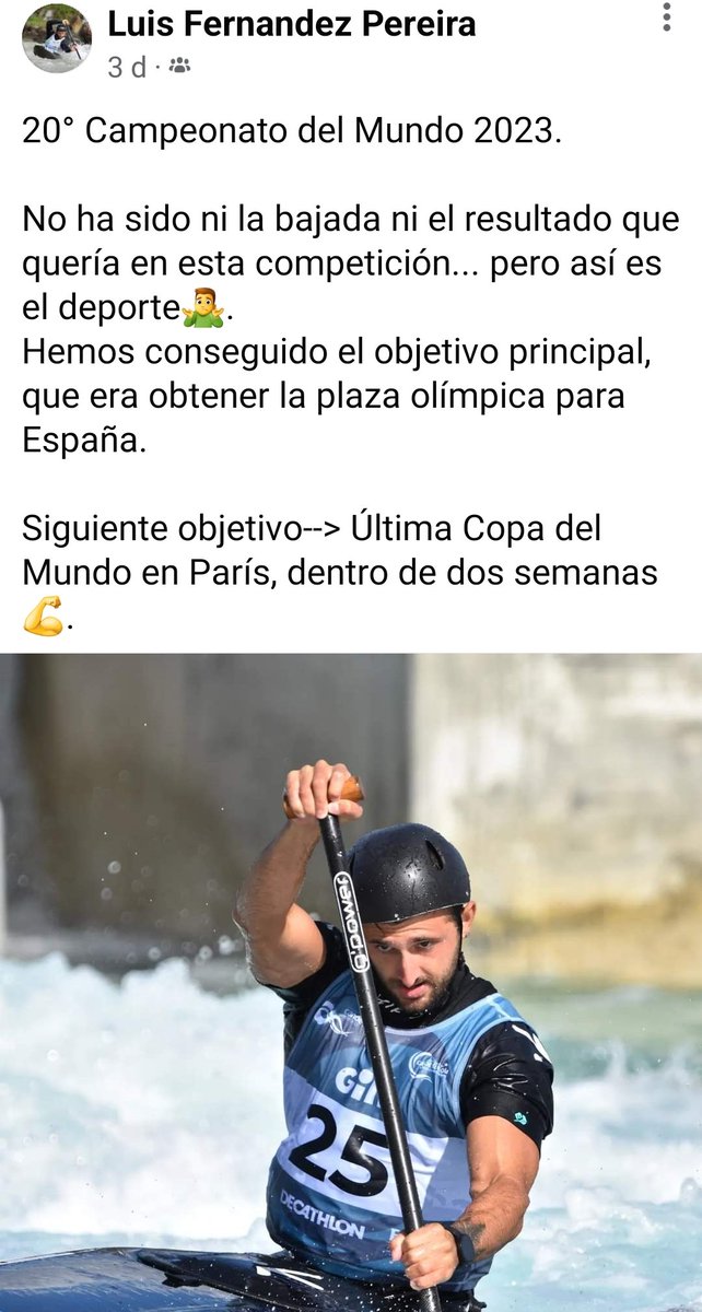 VeronicaTouron's tweet photo. 20° Campionato do Mundo 2023.
De novo fantásticos resultados da man do salcedense Luis Fernandez Pereira, parabéns por conseguir a praza olímpica para España. https://t.co/Jl0TuB8quV