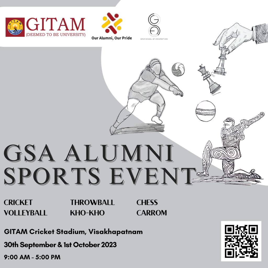 Alumni_Gitam's tweet photo. Howdy, GITAM School of Architecture Alumni! 🤠

Join us for a two-day sports event, open to all alumni, faculty, and students.

🗓️ Dates: Sep 30th - Oct 1st, 2023
🏟️ Location: GITAM Cricket Stadium, Visakhapatnam Campus
⏰ Time: 9 AM - 5 PM

Scan the QR code to register.

#GITAM https://t.co/PsYobdosfU