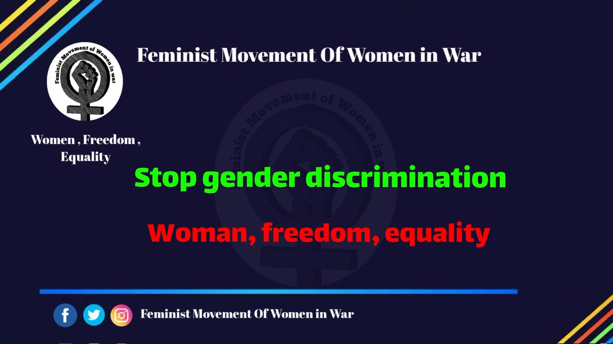 feministwar5's tweet photo. Gender discrimination is a sign of ignorance and extremism. In a society where men and women are not equal, there is a lot of oppression, injustice and violence against women. According to human rights law, men and women are equal.
Stop gender discrimination

@UN_Women https://t.co/Mj5jUipMsN
