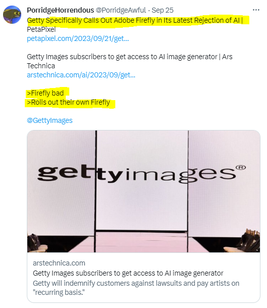 Oops...it looks like "humanity first" corps and guilds WILL in fact use AI. But only to benefit themselves and their members 🤣.  

And it seems, it seems, that the only people advocating for  UNIVERSAL human upliftment via AI are the open source AI devs and UBI proponents. Huh.