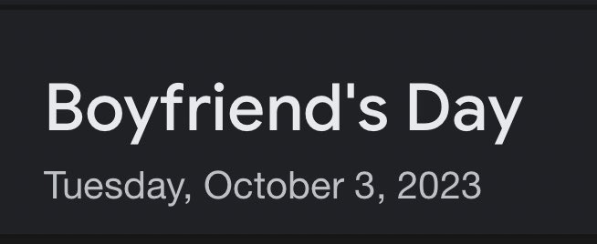 need a bf for boyfriend’s day :/