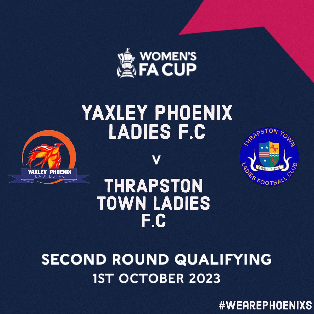 Yaxley Phoenix Ladies FC (@yaxleyphoenixfc) on Twitter photo 🚨Next up🚨The Phoenix’s Vs <a href="/ThrappoLadies/">Thrapston Town Ladies FC</a> in the @FACupWomens 2nd Rd Qualifying at TOOJAYS Stadium.
Sure to be a gr8 game as the Ladies continue in this amazing competition.
⚽️💙🧡
#wearePhoenixs
#playingwithsmiles
<a href="/yaxleyfc/">YaxleyFC</a> <a href="/TTHRC/">TOOJAYS Training</a> <a href="/hafmediauk/">hafmediauk</a> 📸 <a href="/HuntsFA/">Huntingdonshire FA</a> <a href="/WF_East/">Women's Football East</a> <a href="/PTAlanSwann/">Alan Swann</a> 🚨Next up🚨The Phoenix’s Vs <a href="/ThrappoLadies/">Thrapston Town Ladies FC</a> in the @FACupWomens 2nd Rd Qualifying at TOOJAYS Stadium.
Sure to be a gr8 game as the Ladies continue in this amazing competition.
⚽️💙🧡
#wearePhoenixs
#playingwithsmiles
<a href="/yaxleyfc/">YaxleyFC</a> <a href="/TTHRC/">TOOJAYS Training</a> <a href="/hafmediauk/">hafmediauk</a> 📸 <a href="/HuntsFA/">Huntingdonshire FA</a> <a href="/WF_East/">Women's Football East</a> <a href="/PTAlanSwann/">Alan Swann</a>