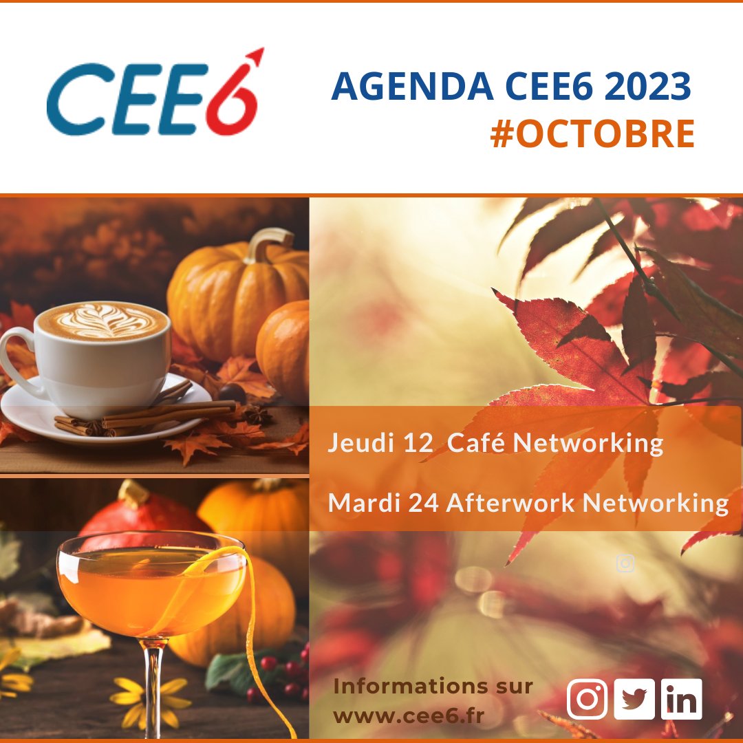 CEE6_LYON's tweet photo. #agenda #octobre #lyon6 #cee6 #café #entreprises #entrepreneurs #engagement #solidarité #coopération  Inscriptions obligatoires sur https://t.co/WaHkJjgIpo https://t.co/K4NfMOC670