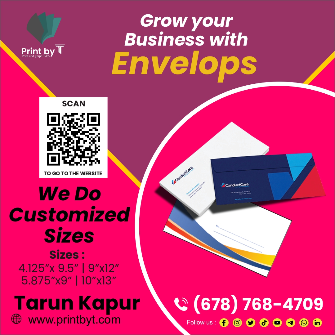 usaprintservice's tweet image. Sending smiles one envelope at a time! 💌✨ Choose PrintByT for all your envelope printing needs and make every message unforgettable. 📬🌵
.
.
#PrintByTEnvelopes #EnvelopeDesign #CustomEnvelopes
#EnvelopePrinting #SendWithStyle #PaperCraft
#MailArt #EnvelopesMadeEasy #printing