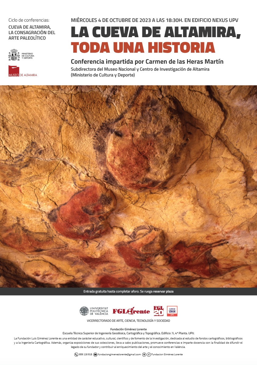 Conferencia ‘La cueva de Altamira, toda una historia’, el día miércoles 4 de octubre a las 18:30h en el edificio NEXUS de la Universitat Politècnica de València.
coigt.com/evento/1744
