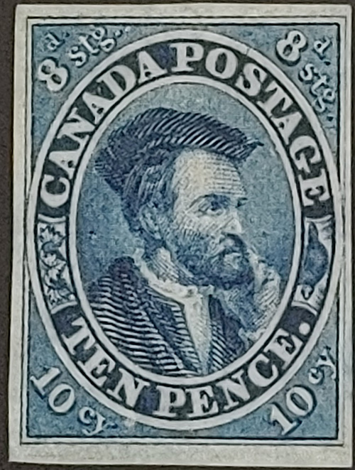 AllNations1949's tweet photo. Canada #7 F/VF unused 1855 10d Cartier on thin, crisp, hard wove paper. From the Dale-Lichtenstein collection. 2023 Greene certificate stating genuine in all respects. We made a good buy on it and passed on the savings to a great client. #10dCartier

https://t.co/ya5WnB3Ulk https://t.co/IIWxkv8XxV