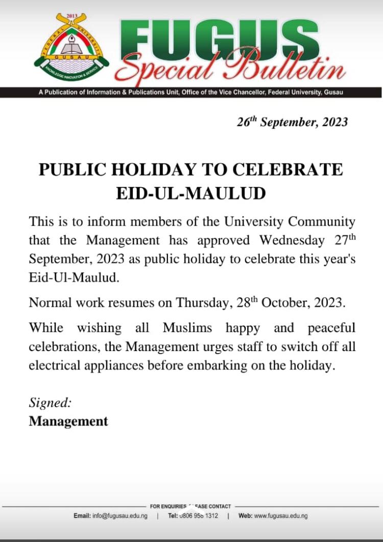 Federal University Gusau tweet media
