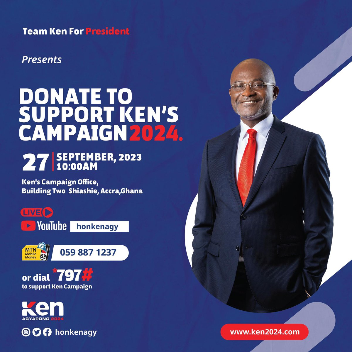 nokware_y3's tweet photo. Next To Lead Ghana 2024  @honkenagy 

#GhanaFirst
#VoteForKen
#NumberOneOnTheBallot
#KenAgyapong
#KennedyAgyapong
#NPP #TheNPP
#WeAreNPP
#AlanKyerematen https://t.co/PMbUO2CM6c
