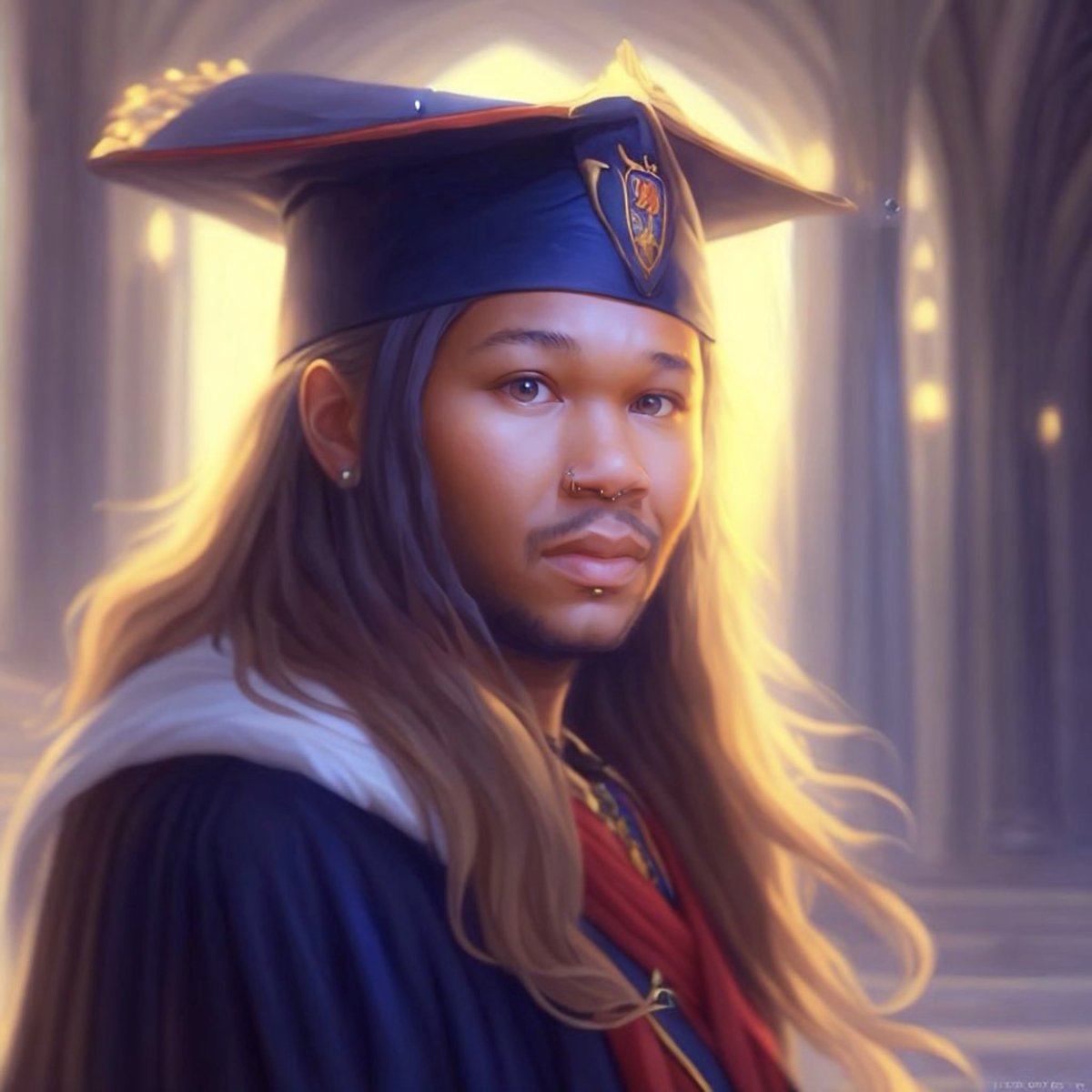 KingMadTaz's tweet photo. Played around with AI Lensa app, and these are my favorites from the magic school set. #Lensa #Art #Pack5   #Me #MagicSchool #MagicStudent https://t.co/vTNSYTzpSR