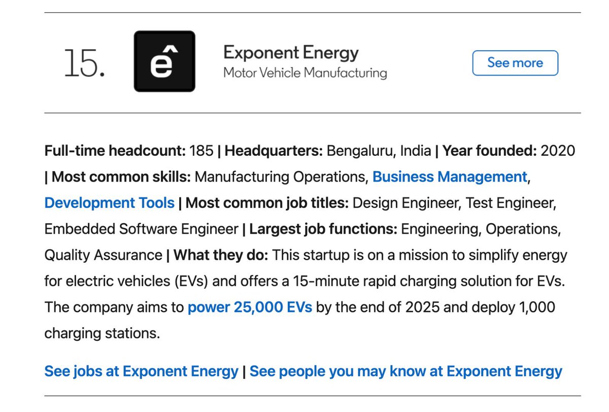 We're ecstatic to be recognised as one of @LinkedIn’s Top Startups of 2023 🚀 A big shoutout to our team who constantly #BreakBelieveBuild and spearhead the mission of making India, electric! ⚡🔋 #LinkedinTopStartups