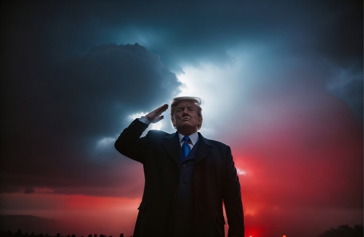 mandee_eby_1623's tweet image. In lieu of #TheStormHasArrived I dedicate this evening's #AIArtwork session to the #CommanderInChief and the man who literally has sacrificed his quality of Life to elevate Humanity into Peace #PeaceIsThePrize #NCSWIC #TheBestIsYetToCome