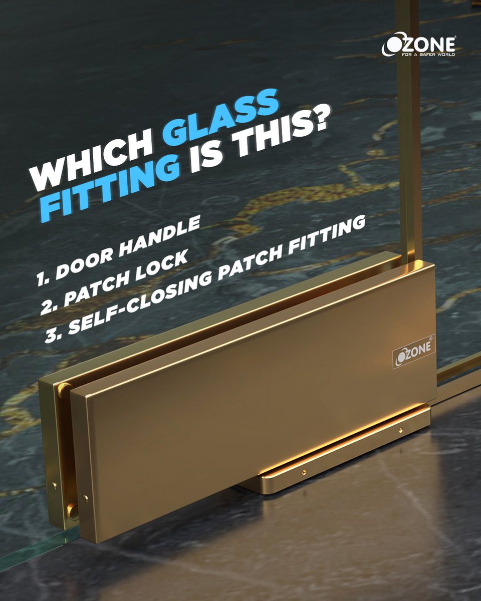 I'm a hardware hero, discreet but bold. On glass and frame, my secrets unfold. Can you guess who am I?

Tell us the correct answer in the comments below.

#OzoneHardware #Ozone #DoorHardware #DoorFittings #GlassFittings #Hardware #Fittings #HomeHardware #GlassKaBetterHalf