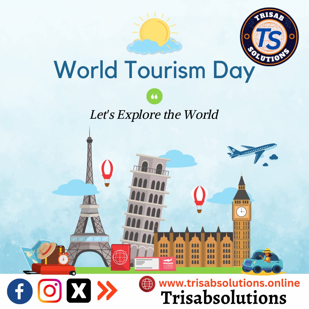 Trisabsolutions's tweet image. &quot;Exploring the world, one destination at a time. 🌍✈️ Happy World Tourism Day! #Wanderlust #TravelAdventures #worldtourismday #tourism