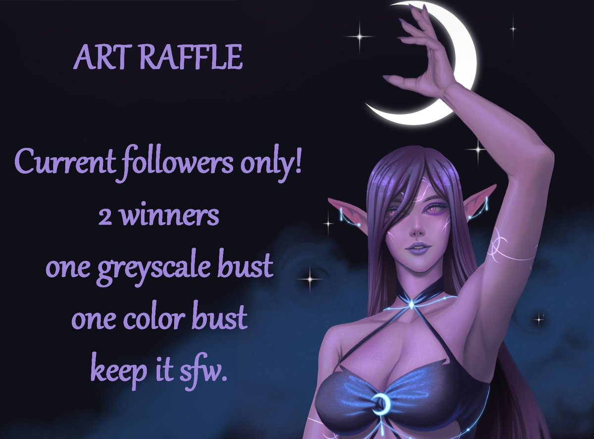 This Raffle is for my current followers only. A way of saying thanks. Post a pic of your characters below! I'll choose two winners by the end of this week.