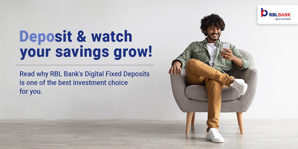 rblbank's tweet photo. Ready to transform the way you save? Discover the benefits of RBL Bank's Digital Fixed Deposits. Enjoy high interest rates and effortless management—all in one package! Read here https://t.co/F9Hw9MncSW
#FixedDeposit #RBLBankBlog #HigherInterestRate #ApnoKaBank #RBLBank https://t.co/EWMLeyY0vY