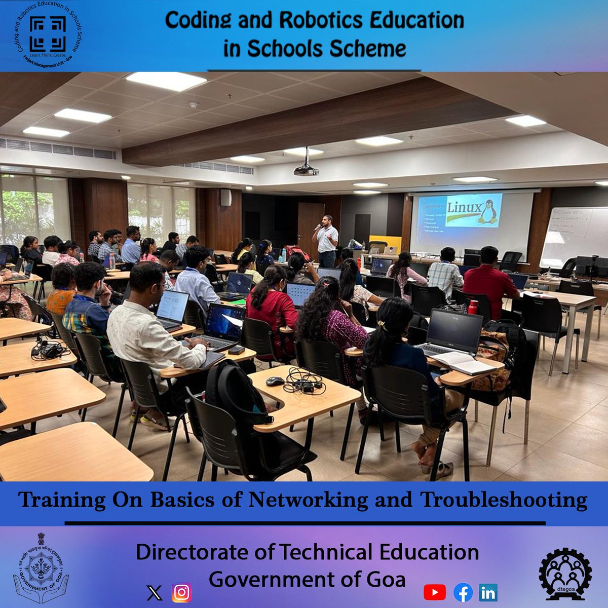 Training on Basics of Networking and Troubleshooting for Teach For Goa Fellows held on 22nd Sep 2023. #training #linux #coding #robotics #CARES