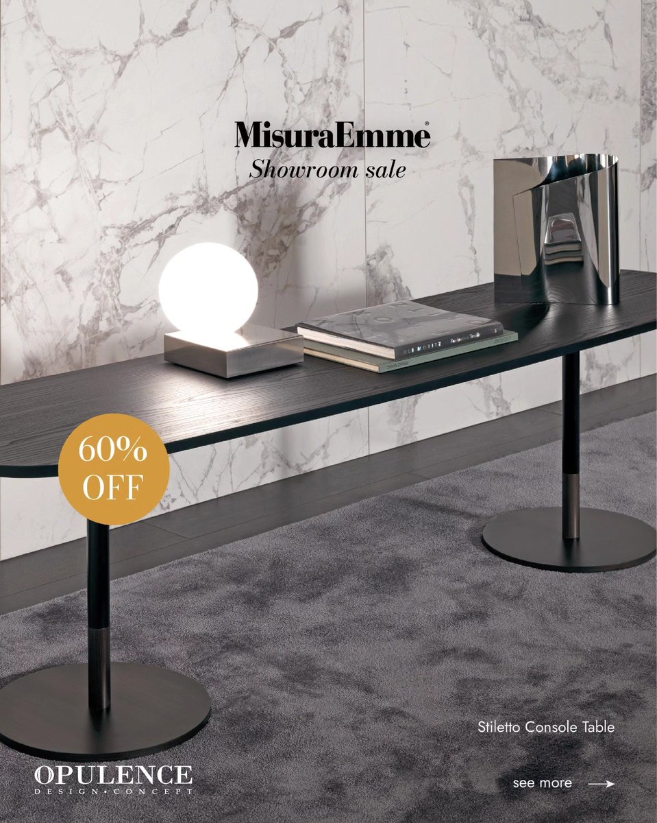 Opulence_ph's tweet photo. Missed out on our showroom sale last week? Don’t fret, it’s EXTENDED!
Experience high-quality, Made in Italy furniture and home decors at the Misura Emma Showroom Sale until SEPTEMBER 30, 2023 at the following showrooms:
📷 Greenhills
📷 SM Podium https://t.co/tnAImI4rBL