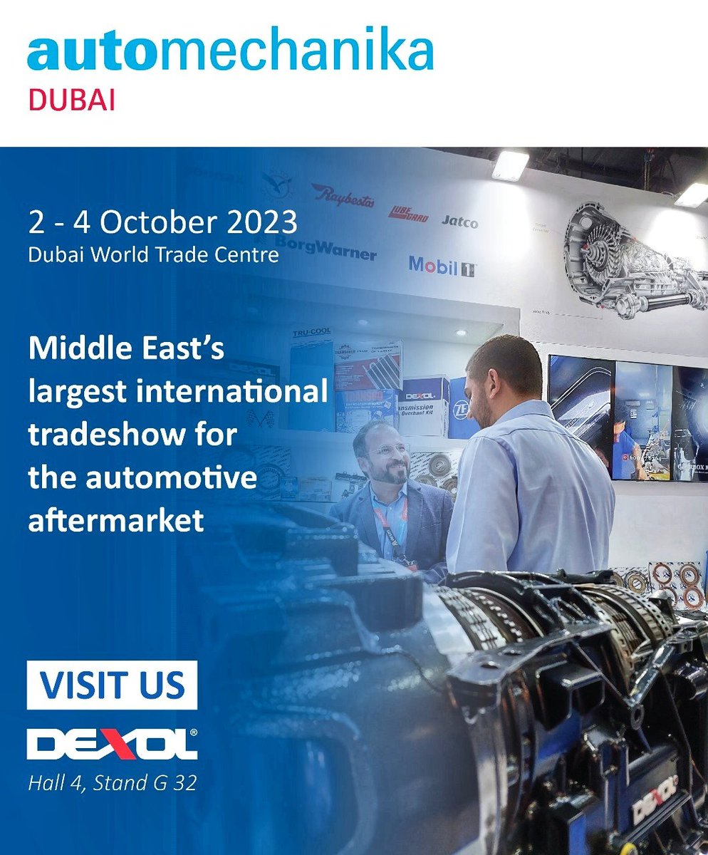 DexolUae's tweet photo. Fasten your seatbelts and start your engines! 🏁 With one week to go, Automechanika Dubai 2023 is just around the corner.

 Tap the link to register for FREE today and join us on 📆 2-4 October 2023 at📍the Dubai WTC

🔗 https://t.co/AjvgGJ7n8f
#dexoluae #dexoloman #dexolkuwait https://t.co/B6ko5kbE3y