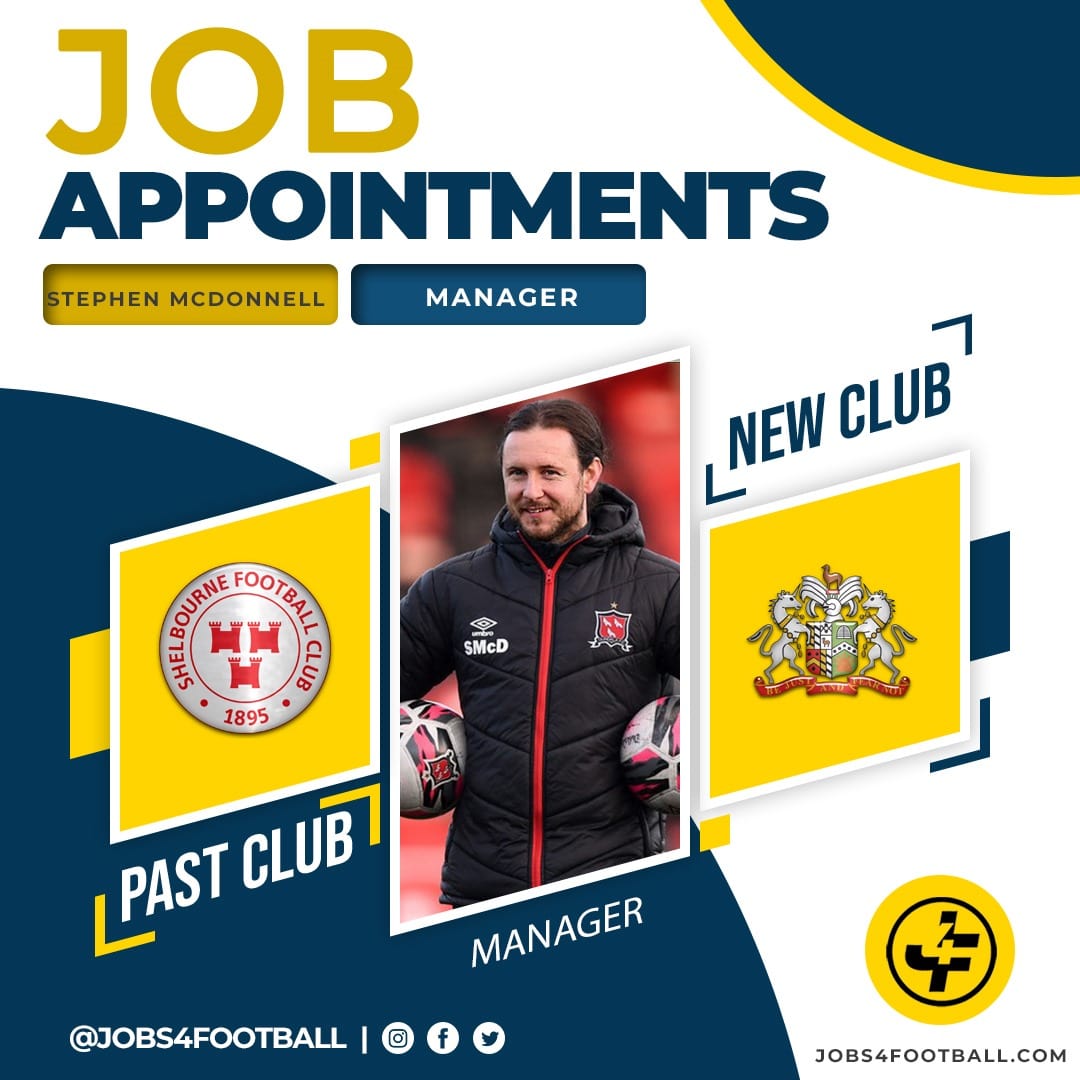 Jobs4football's tweet photo. Job Appointment 📣

UEFA A licence coach Stephen Mcdonnell joins @OfficialNIFL side Glenavon as Manager.

He leaves his U19 Head Coach role with @DundalkFC

#jobs4football #footballjobs #irishleague #glenavon #UEFAA #J4Fcommunity https://t.co/jibjPIWWuJ
