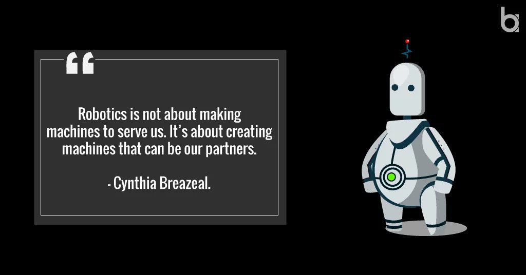 BusinessApac's tweet photo. “Robotics is not about making machines to serve us. It’s about creating machines that can be our partners.” – Cynthia Breazeal.
Read More: https://t.co/1fkdAdHZjZ
#Robotics #AI #humanandrobots #robots #Wednesdaymotivation #roboticsquotes https://t.co/EH9pB9VgFe