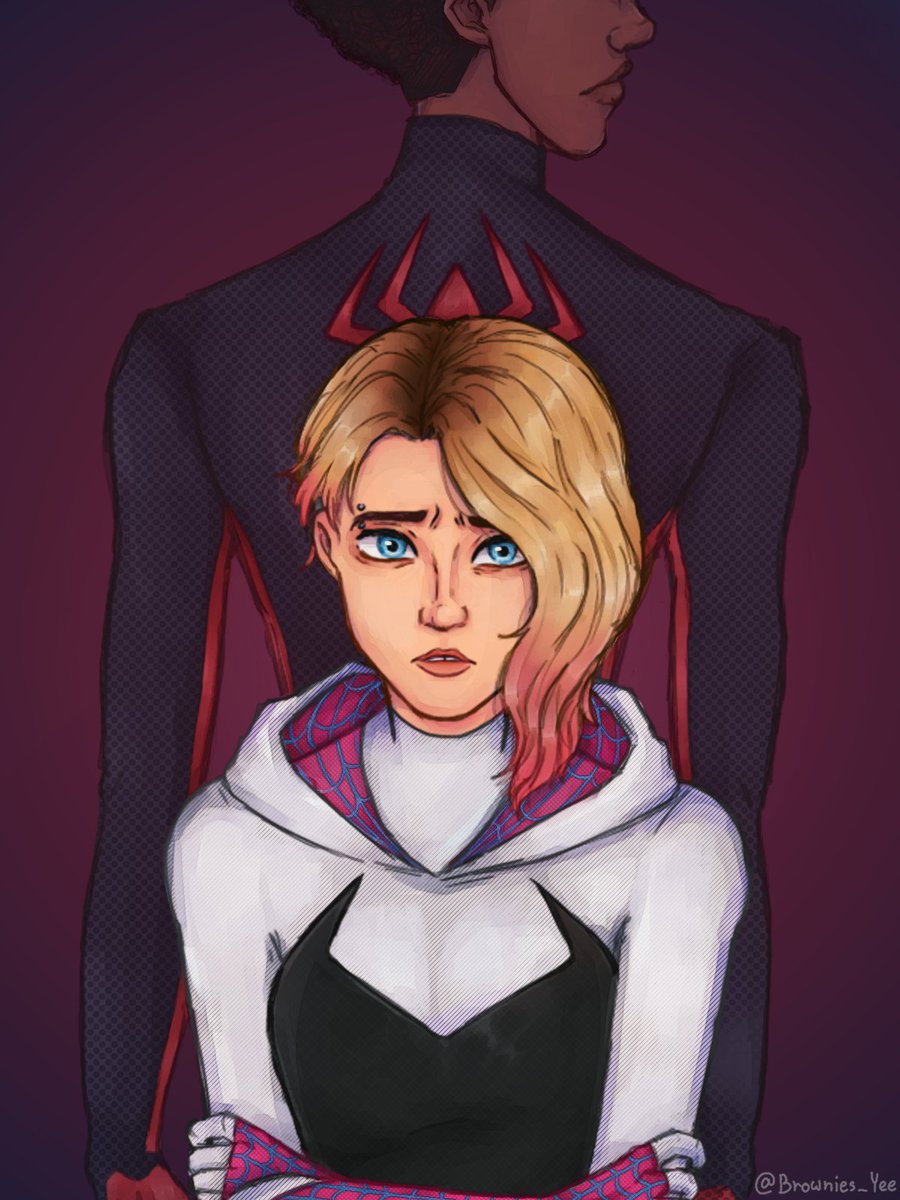 I'm back🥲 
#SpiderManAcrossTheSpiderVerse #atsvfanart #ATSV #MilesMorales #GwenStacy #fanart