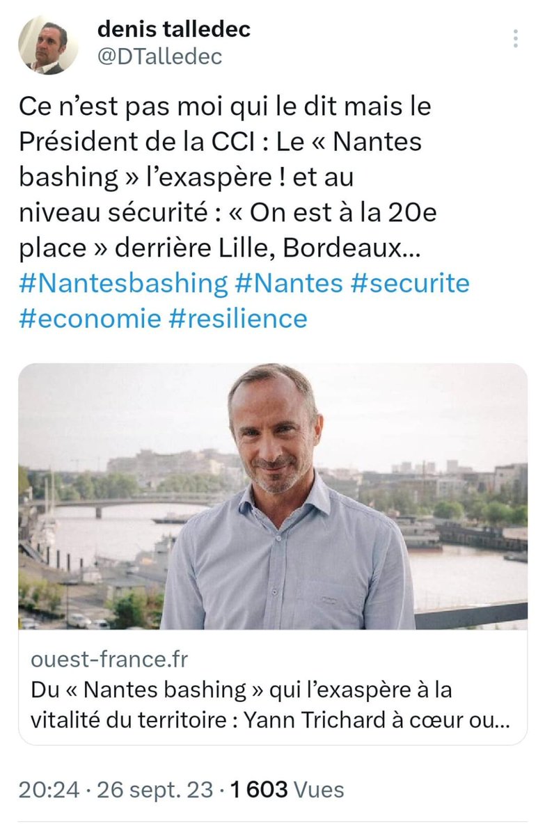 AgnesDupin's tweet photo. Le Président de la @CCINantes, @Yann_Trichard devrait le savoir, quand un chef d'entreprise ferme les yeux sur ce qui va mal dans sa boite, il la mène tout droit à la faillite, alors qu'elle avait tous les atouts pour être sauvée. #déni #nantes #securité https://t.co/BksG4Xyg1x