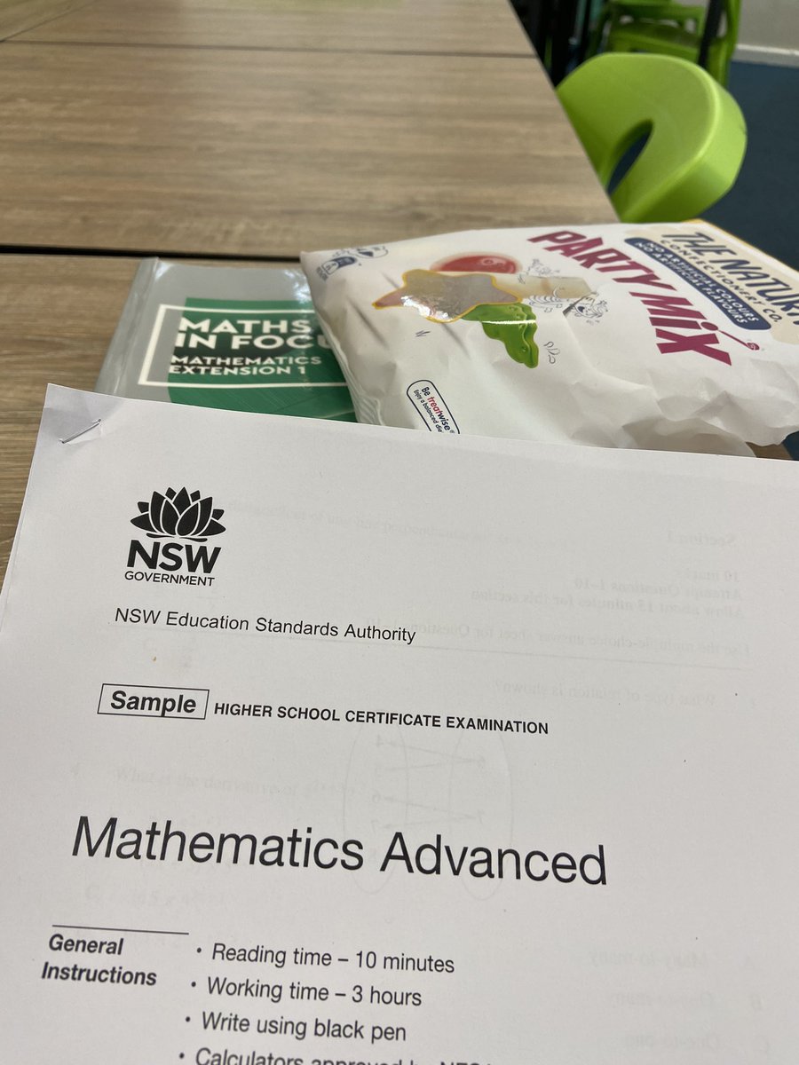 Susan_Leamon's tweet photo. HSC study day at school today . 4 hours and I am all Math-ed (and Physics-ed) out. https://t.co/WXnJPdKhqP