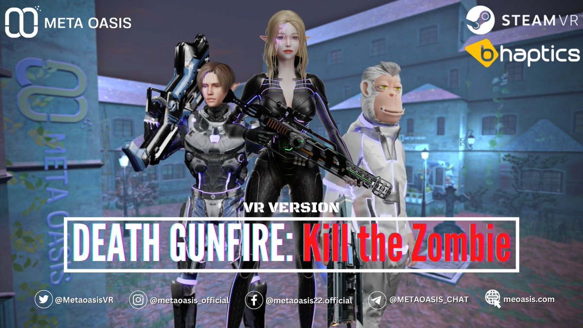 MetaOasisVR's tweet photo. 📢 #Zombie ShootingGame was a sensational hit, demonstrating at the last @BWBUSAN2022  and #NFT #Korea #Festival 2023 . 

Following the #SteamVR, our #VR + #hapticsuit content was also featured on @bHaptics ' official website. Everyone can now demonstrate the content at home.🎊

🔗https://t.co/T8cs6GXdDS

🚩About bHaptics
The world's first native gaming #HAPTICSUIT company. #ces2021 Innovation Awards Honoree. #vr #haptics